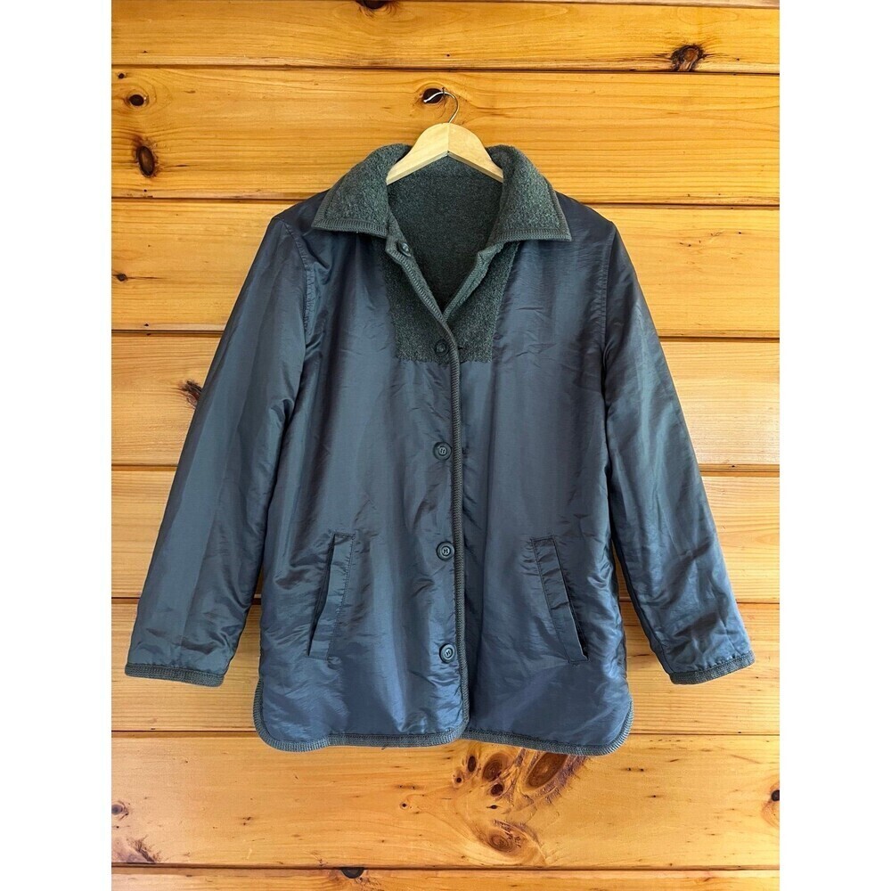 Braetan Reversible COOL Front Button Nylon Gray or Fleece Coat Size Small - Picture 7 of 10